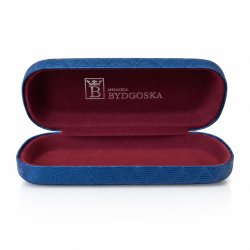 Eleganckie etui twarde na okulary korekcyjne przeciwsłoneczne niebieskie