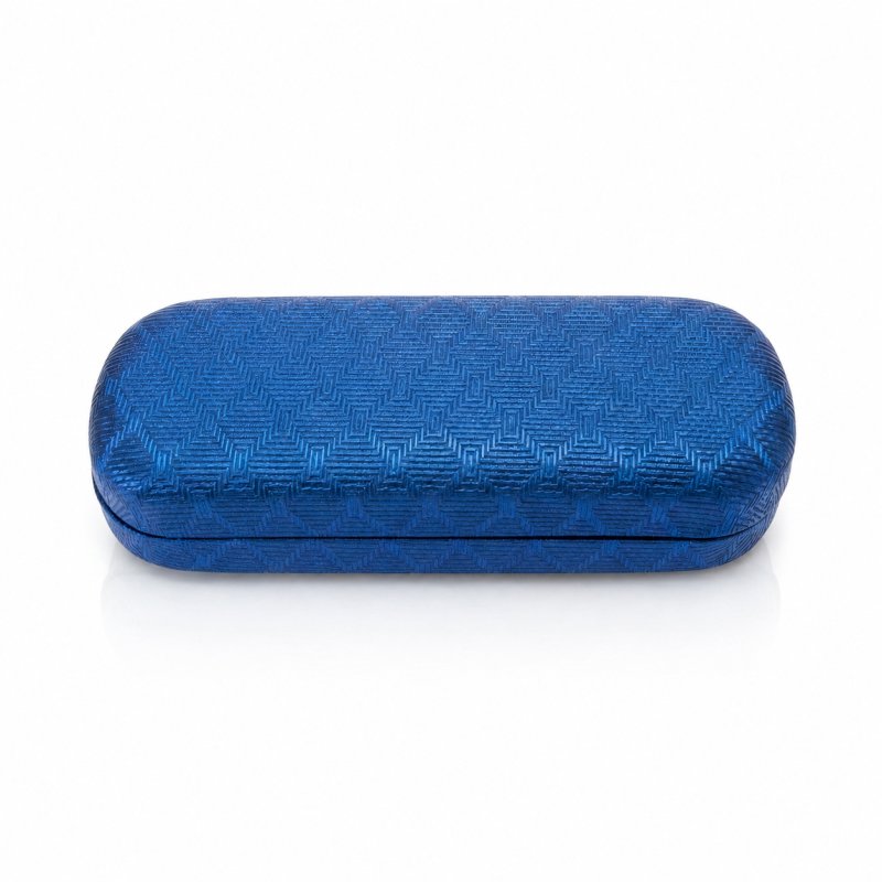Eleganckie etui twarde na okulary korekcyjne przeciwsłoneczne niebieskie