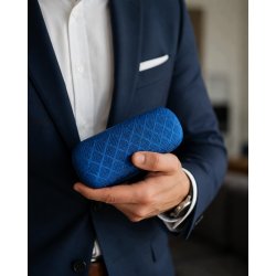 Eleganckie etui twarde na okulary korekcyjne przeciwsłoneczne niebieskie