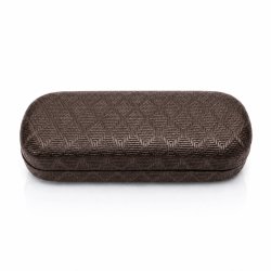 Eleganckie etui twarde na okulary korekcyjne przeciwsłoneczne brązowe