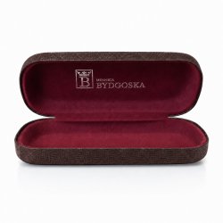 Eleganckie etui twarde na okulary korekcyjne przeciwsłoneczne brązowe