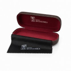 Eleganckie etui twarde na okulary korekcyjne przeciwsłoneczne brązowe