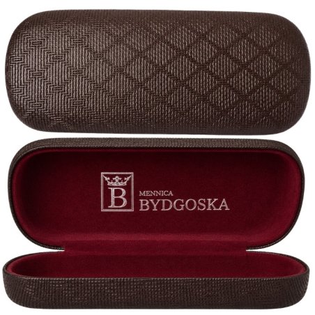 Eleganckie etui twarde na okulary korekcyjne przeciwsłoneczne brązowe
