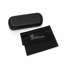 Eleganckie etui twarde na okulary korekcyjne przeciwsłoneczne czarne