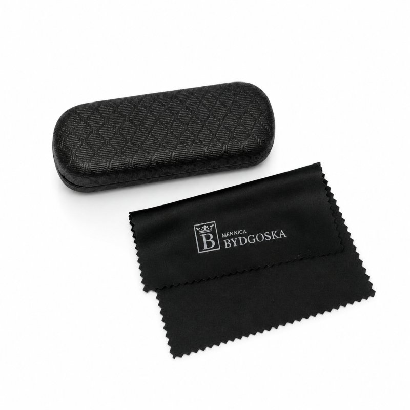 Eleganckie etui twarde na okulary korekcyjne przeciwsłoneczne czarne