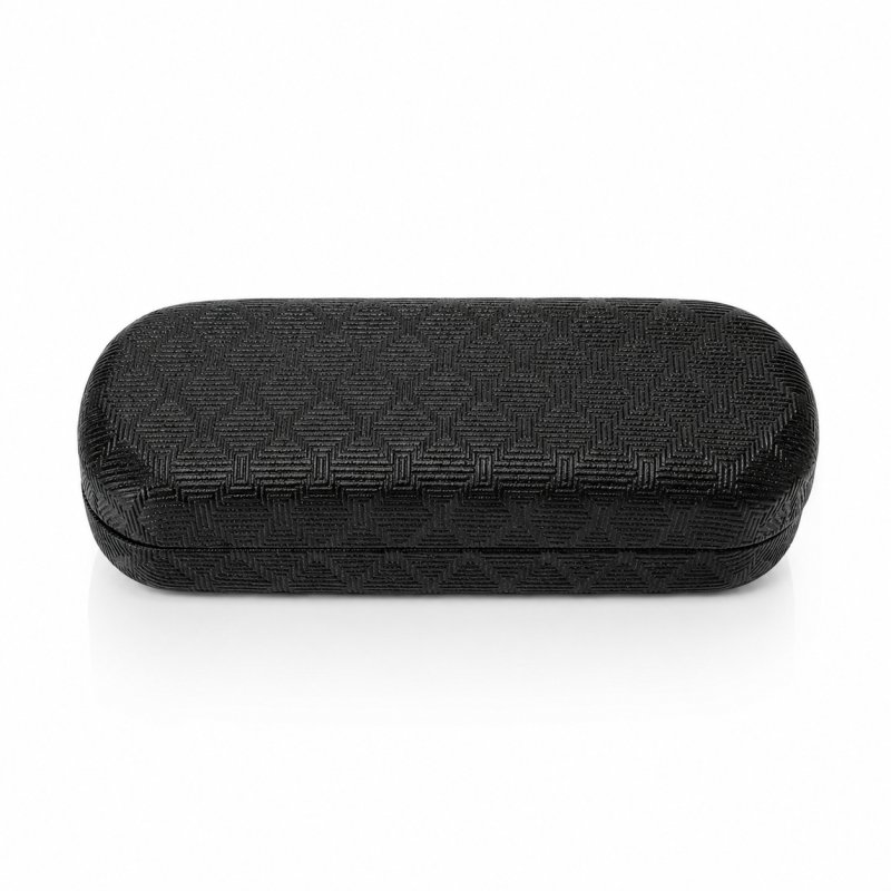 Eleganckie etui twarde na okulary korekcyjne przeciwsłoneczne czarne