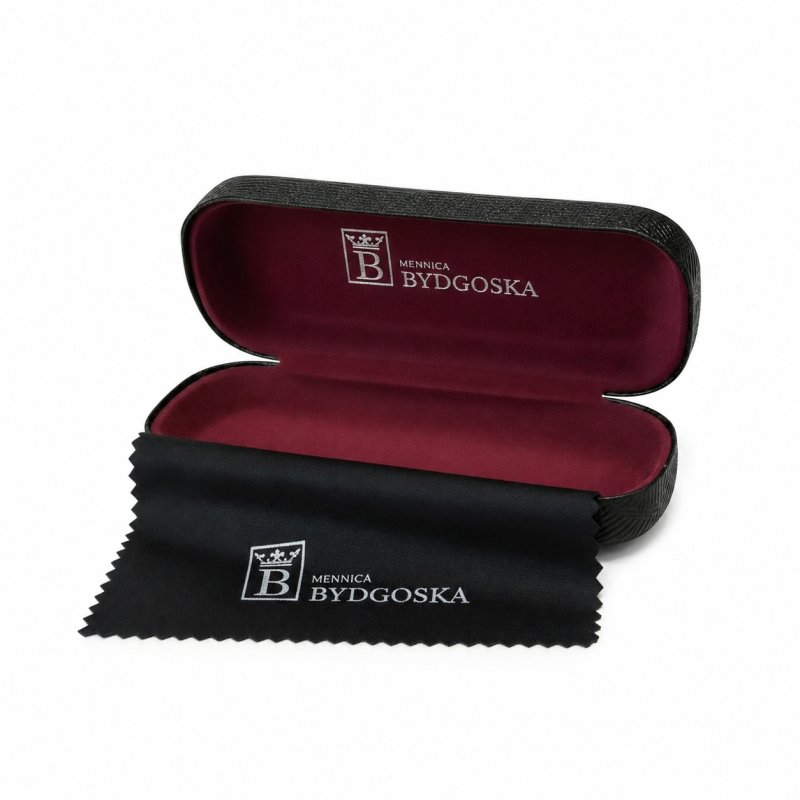 Eleganckie etui twarde na okulary korekcyjne przeciwsłoneczne czarne