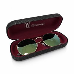 Eleganckie etui twarde na okulary korekcyjne przeciwsłoneczne czarne
