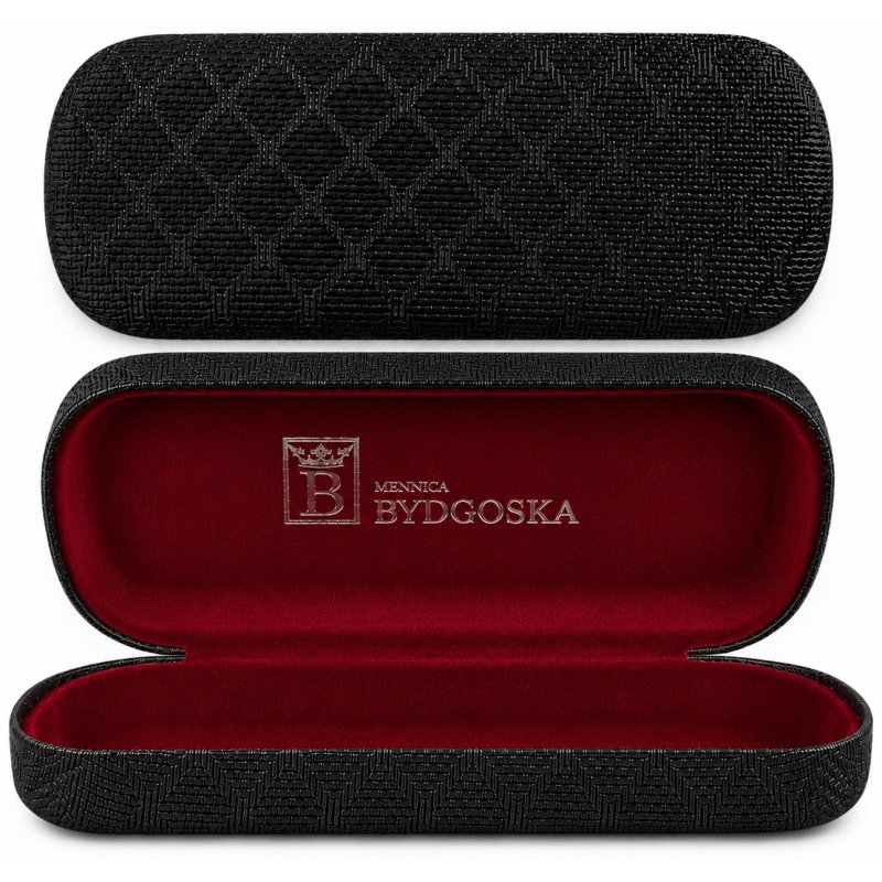 Eleganckie etui twarde na okulary korekcyjne przeciwsłoneczne czarne