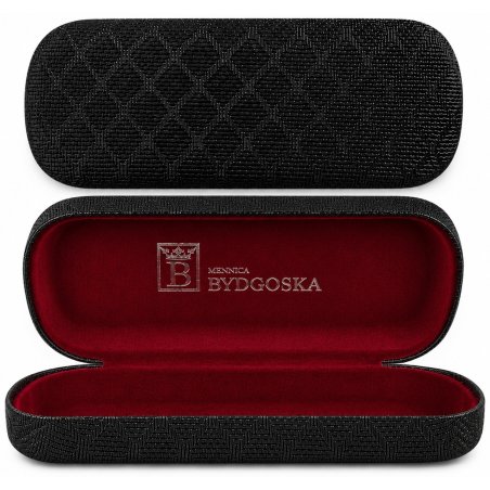 Eleganckie etui twarde na okulary korekcyjne przeciwsłoneczne czarne