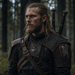 Naszyjnik męski łańcuszek Wiedźmin wilk Witcher Dziki Gon stal chirurgiczna