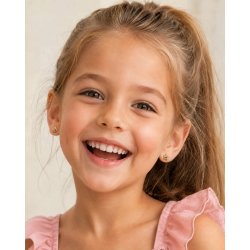 Kolczyki gwiazdki dla dziewczynki pozłacane stal chirurgiczna 316L wkrętki