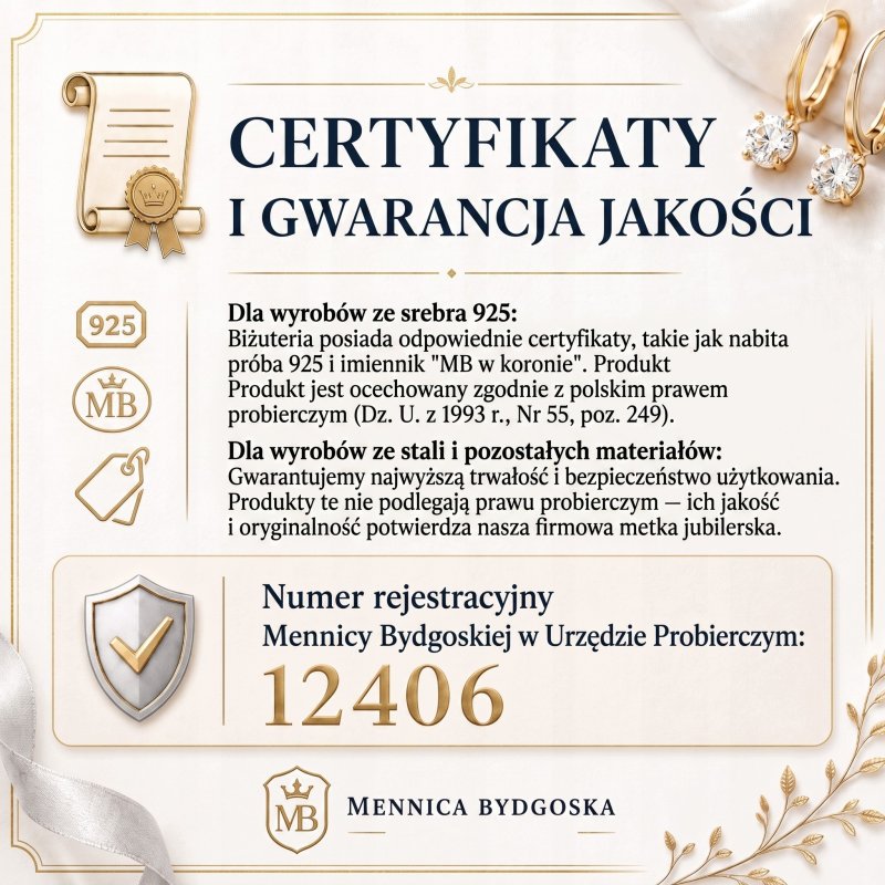 Naszyjnik damski łańcuszek z zawieszkami regulowany stal szlachetna 316L