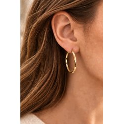 Eleganckie kolczyki koła pozłacane stal szlachetna chirurgiczna 316L