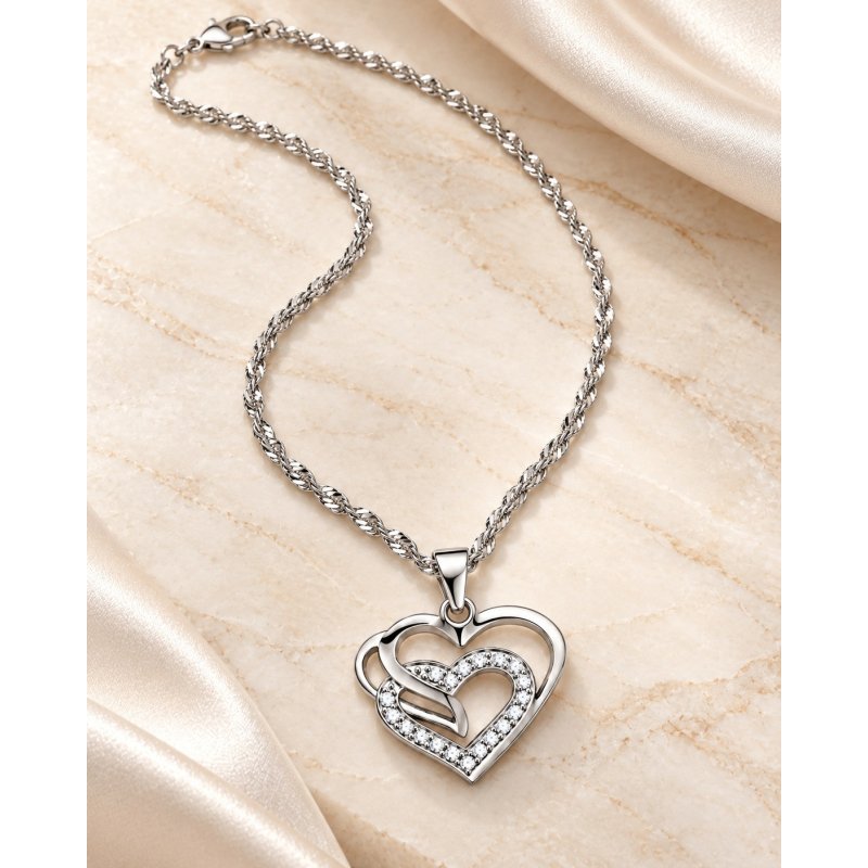 Damski naszyjnik serduszko serce stal szlachetna chirurgiczna 316L