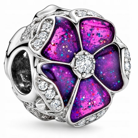 Srebrny charms 925 zawieszka kwiatek beads koralik