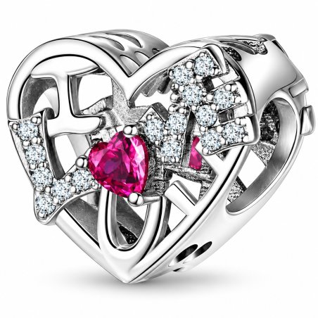 Zawieszka charms srebro 925 beads srebrny miłość