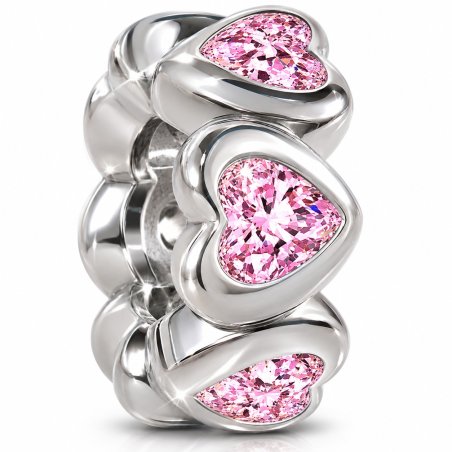 Charms zawieszka 925 serca walentynki dzień kobiet